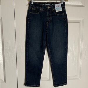 *BIN* CAT & JACK Ankle Straight High Rise Jeans, Girls Size 10, Blue Dark Wash